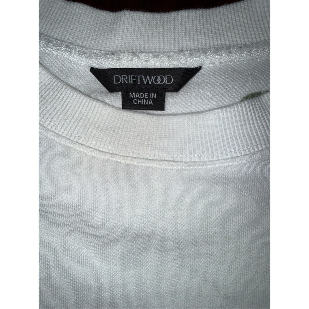 Driftwood Womens Teddy Crew Neck Pullover Sweatshirt Sz L White Fruit Print - Picture 3 of 9